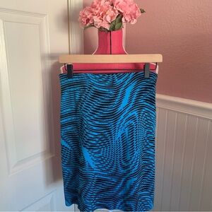 Aldomartins for anthropologie Bodycon Blue and Black Skirt size Small